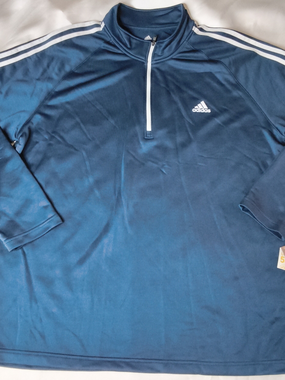Adidas Men's Navy Half-Zip Performance Jacket